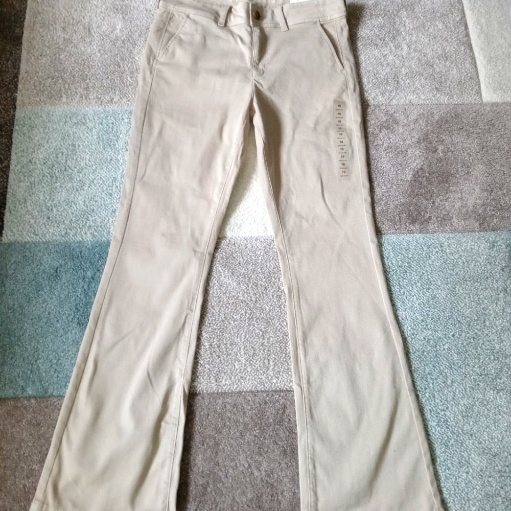 American Eagle Kick Boot Khaki Pants